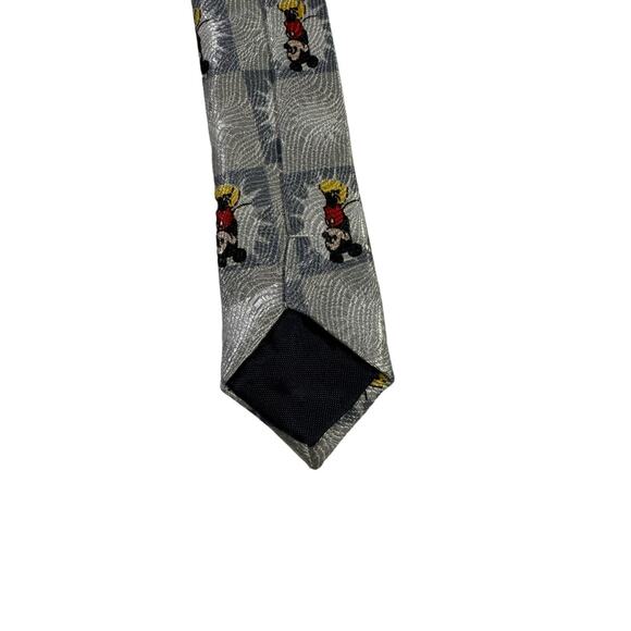 Disney Shy Mickey Mouse Pattern Cartoon Novelty Grey Necktie - Picture 8 of 8